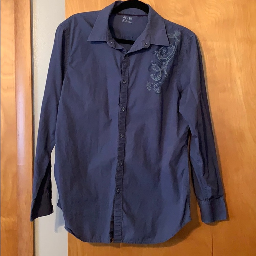 Men’s medium blue dress shirt-long sleeve